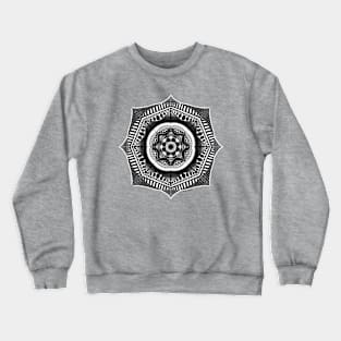 Black and White Mandala Crewneck Sweatshirt